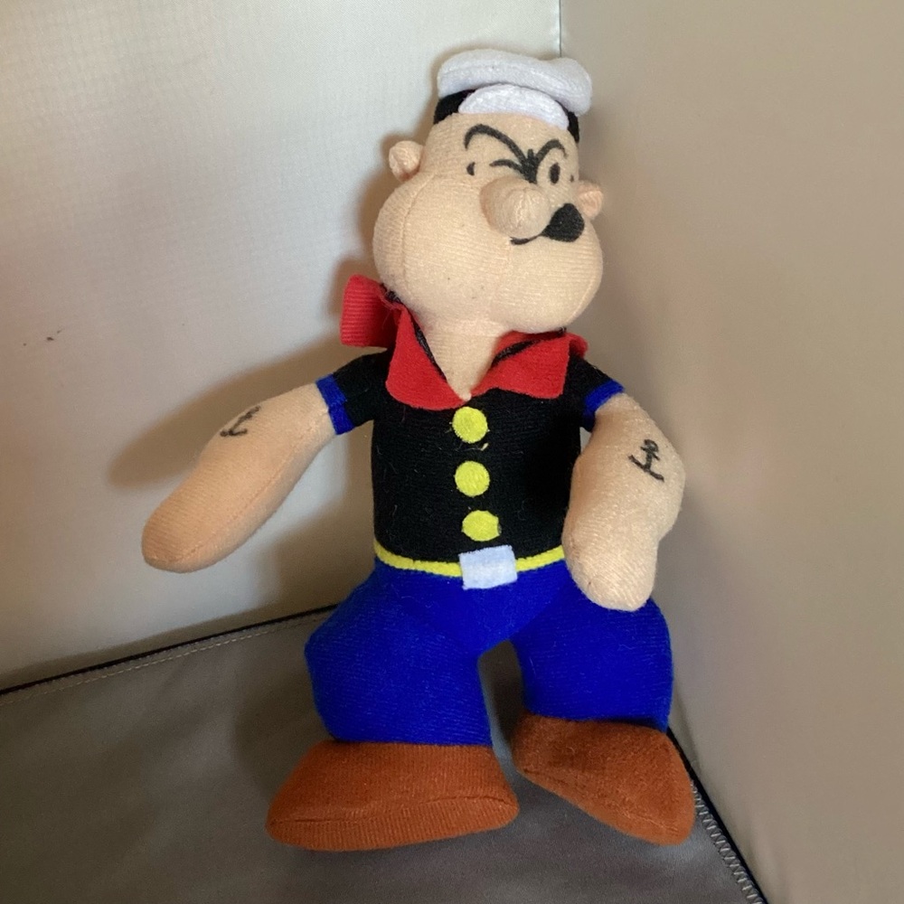 Vintage 1992 Popeye the Sailor Man Stuffed Plush Play-By-Play King Features
